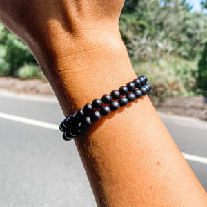 Matte Black Onyx Bracelet • 6mm