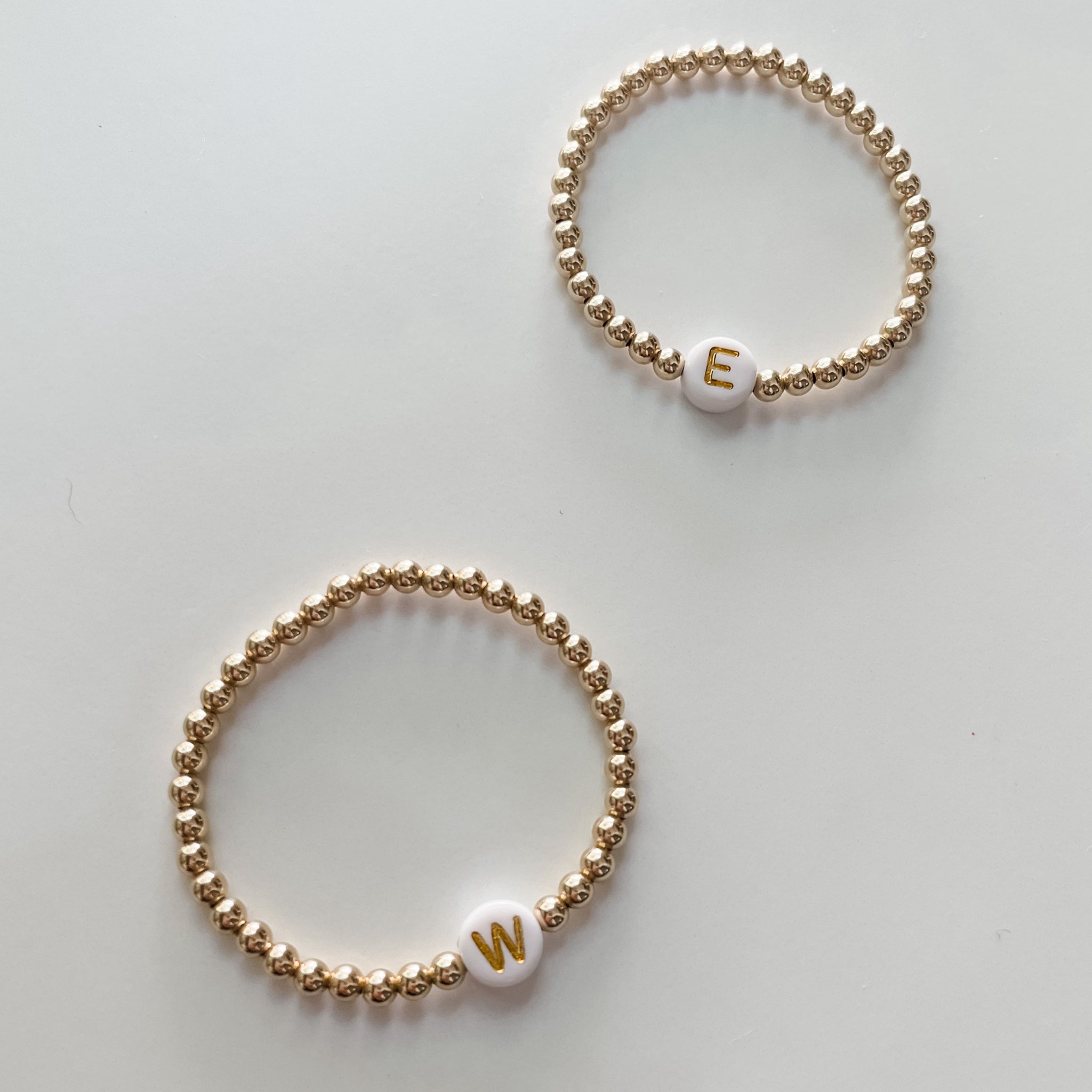 gold bracelet with letter