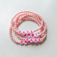 Load image into Gallery viewer, Pink &quot;BABE&quot; Bracelet
