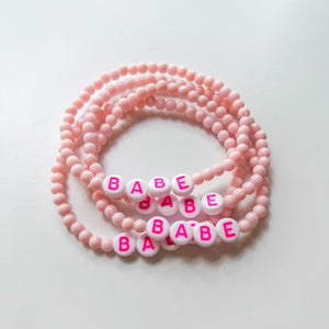 Pink "BABE" Bracelet