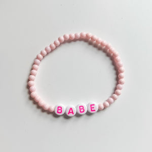 Pink "BABE" Bracelet