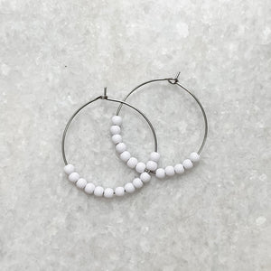 Hoop Earrings • White