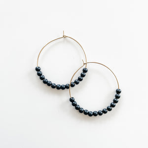 Hoop Earrings • Matte Black Onyx